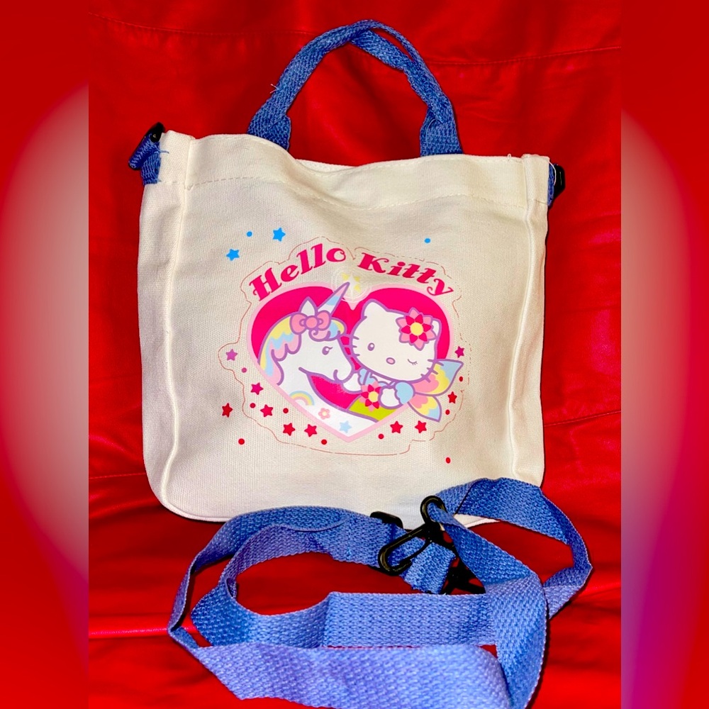 NWOT Sanrio Hello Kitty & Unicorn Small Tote Bag.